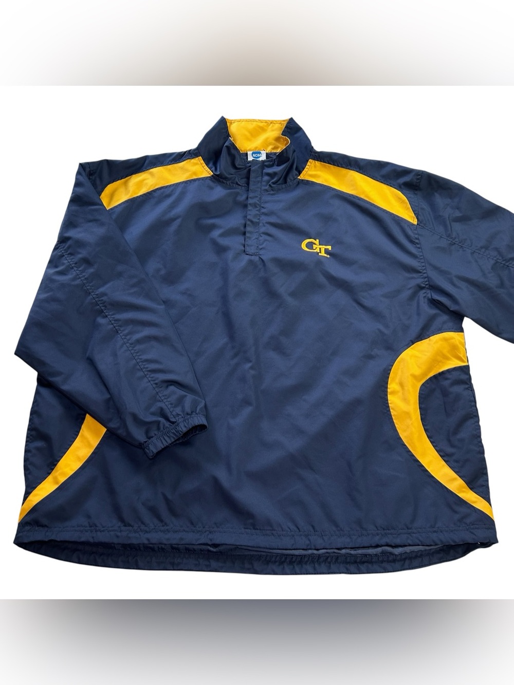 Vintage NCAA Georgia Tech Yellow Jackets Men’s 1/4 Zip Windbreaker Jacket sz 2XL
